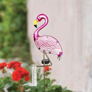 LEWIS&WAYNE 43’’ Solar Flamingo Rain Gauge Outdoor Decorative Metal Stake LED Lights with Glass Tube Solar Pathway Lights for Garden, Yard, Patio, Lawn Decor by GreenHaven Gardens