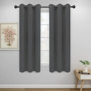 Easy-Going Blackout Curtains for Bedroom, Solid Thermal Insulated Grommet and Noise Reduction Window Drapes, Room Darkening Curtains for Living Room, 2 Panels (34x63 in, Gray) by CozyNest Decor