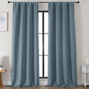 Simplebrand Ava Stone Blue Blackout Curtains for Bedroom 96 Inches Long 2 Panels, Thermal Insulated, Energy Saving Living Room Window Treatment Curtains Blackout Drapes, W50 x L96 Inch, Stone Blue by TinyTreasures Baby Boutique