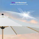 PURPLE LEAF 11 Feet Patio Umbrella Outdoor Table Umbrella Round Aluminum Market Umbrella with 8 Sturdy Ribs & Crank Commercial Outdoor Umbrellas for Garden Deck Patio, Cream by GreenHaven Gardens
