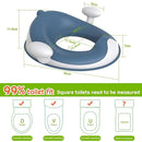 ANGELBLISS Baby Potty Training Toilet Seat with Soft Cushion Handles, Haute Collection, Double Anti-Slip Design and Splash Guard for Boys and Girls (Blue) by TinyTreasures Baby Boutique