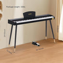 AODSK Beginner Digital Piano 88 Key Keyboard,Full-size Electric Piano for Beginners,with Sheet Music Stand,Pedal,Power Adapter,Headphone Mode,USB-MIDI,Piano Lessons,Black,-Comes with headphones by TinyTreasures Baby Boutique
