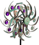 Viveta Outdoor Wind Spinners, 13" Metal Wind Sculpture with Stable Stake, Double-Sided Windmill,Wind Spinner for Yard and Garden by CozyNest Decor
