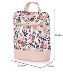 Itzy Ritzy Insulated Bottle Bag – Keeps Bottles Warm or Cool - Holds 3 Bottles & Features Interior Pocket for Ice Pack (Not Included), Blush Floral by TinyTreasures Baby Boutique