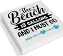 Summer Beach Decor for Home Farmhouse Tiered Tray Decor Beach House 3 Pcs Decorative Wood Box Signs Table Desk Shelf Decoration by CozyNest Decor