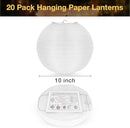 KNONEW 10 Pack Outdoor Silk Lanterns Decorative, 10inch Waterprooof Outside Indoor Chinese Hanging Round Lanterns for Weddings, Birthdays, Parties Decoration (Pink) by GreenHaven Gardens