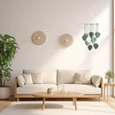 Madiffcult Macrame Wall Hanging Boho Wall Decor Woven Feather Wall Art Handmade Macrame Leaf Tapestry with Wooden Beads for Bedroom Living Room Nursery 16x27 Inch (Green) by CozyNest Decor