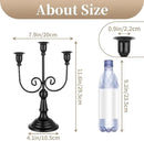 Sziqiqi Halloween Candle Holder Candelabra - Black Candle Stick Holders Pack of 2 Decorative Candleholders for Christmas Decoration by CozyNest Decor