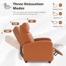 BestMassage | Recliner Chair | No Massage Function | Pu Tan | with Lumbar Support, Adjustable Push Back, Wide Armrests, Footrest & Padded Seat | Easy Assembly | for Living Room, Home Theatre by CozyNest Decor