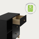 Storkcraft California 3 Drawer Combo Dresser (Black with Driftwood) – GREENGUARD Gold Certified, Interlocking Drawer System, Pre-Installed Drawer Tracks for Easier Assembly, Spacious Cabinet by TinyTreasures Baby Boutique