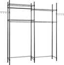 VEVOR Over The Washer and Dryer Storage Shelf, 4 Tier Laundry Room Drying Rack with Hanger Rod and Hooks, Adjustable Over Washer and Dryer Shelves, Laundry Room Shelf Storage Space Saver, Black by CozyNest Decor