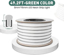 GZBtech Flexible LED Neon Rope Lights 50FT,AC 110-120V Waterproof Strip Light, 120 LEDs/M Cuttable Connectable Neon Lighting for Indoor Outdoor Home Decor/Commercial Building Use-Green 15M by CozyNest Decor