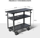 Diwhy Industrial 3 Tier Rolling Utility Storage Cart Wine Beverage, Metal Wine Rack with Wheels Kitchen Bar Dining Room Tea Wine, Serving Cart by CozyNest Decor