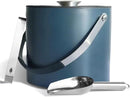 4L Ice Bucket with Silicone Lid, Scoop, Tongs & Strainer, Stainless Steel Double Wall Insulated Ice Buckets for Parties & Cocktail Bar, Outdoor Champagne Ice Container Bin, Navy by CozyNest Decor