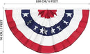 USA Pleated Fan Flag American US Bunting Flag Patriotic Half Fan Banner Flag with Canvas Header and Brass Grommets for 4th of July Memorial Day Indoor Outdoor Decoration (4, 3x6 Feet) by GreenHaven Gardens