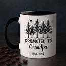 Personalized Grandpa EST 2026 Accent Mug Gift For New Grandad Grandfather, Customized Promoted To Grandpa White Coffee Mug 11 Oz 15 Oz, Pregnancy Announcement Travel Cup Gift For Pawpaw From Family by TinyTreasures Baby Boutique