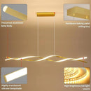 Modern Ceiling Pendant Light, with Remote Control Dimmable 3 Color Mode & Brightness Ceiling Lamp, Anti-Flicker Dining Light Fixture for Kitchen, Dining Room (Gold, 59IN) by CozyNest Decor