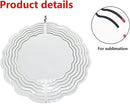5 pcs 10 inch Sublimation Wind Spinner Blanks Round Sublimation Blanks Products Stainless Steel Metal Indoor Outdoor Garden Decoration for Heat Press Transfer Sublimation Blank Gift by GreenHaven Gardens