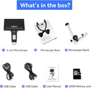 TOMLOV 1000X Coin Microscope with 4.3" Screen, Digital Microscope Magnifier with LED Lights, Metal Stand, PC View, Photo/Video, 32GB SD Card, Windows, macOS Compatible, DM4S by TinyTreasures Baby Boutique