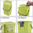 LALASTAR Small Plastic Trash Can, Hanging Small Trash Can with Lid Under Sink for Kitchen, Food Waste Bin for Countertop, Mountable Garbage Can for Bathroom, RV, 5L/1.3 Gal, Green by GreenHaven Gardens