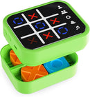 Rechargeable Tic Tac Toe Game Box with 5 Fun Brain Memory Games, Electronic Touchscreen Handheld Game, Portable Digital Puzzle Board Travel Toy, Gifts Choice for Kids and Adults (Green) by TinyTreasures Baby Boutique