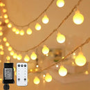 Globe String Lights 115 Feet 200 LED,Plug in Fairy String Lights with Remote Timer Extendable, 8 Modes Indoor Outdoor String Lights for Wedding Bedroom Classroom Patio Garden by GreenHaven Gardens
