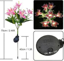 GUOCHENG Lily Flower Solar Lights Outdoor Garden, 2 Pack LED Solar Flower Lights with Lifelike Lily, Waterproof Solar Stake Lily Lights for Courtyard Pathway Flowerbed Lawn Décor(Pink) by GreenHaven Gardens