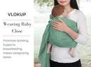Ring Sling Baby Carrier, Soft Linen Cotton Baby Sling Carrier Newborn to Toddler, Baby Wrap Carrier for Plus Size Parents, Perfect Shower Gift, Lightly Padded Adjustable Nursing Cover Green by TinyTreasures Baby Boutique