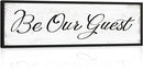 HLJ ART Be Our Guest Wall Decor: Farmhouse Bedroom Art Above Bed, 12" x 40" Framed Large Guest Room Signs, Rustic Country Decorative Plaques for Home Living Room Kitchen by CozyNest Decor