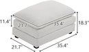 Karl home Modular Ottoman for Sectional Sofa, Teddy Fleece Comfy Upholstered Furniture for Living Room, Apartment, Studio, Office, (Ottoman, Teddy Beige) by CozyNest Decor