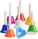 Facmogu 8 Pack Handbells Set, Colorful 8 Note Diatonic Metal Music Bells, Percussion Instrument Bells, Musical Handbells Set for Festival Musical Teaching Church Chorus Wedding Family Birthday Party by TinyTreasures Baby Boutique