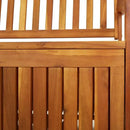 vidaXL Stable Solid Acacia Wood Storage Bench - Weather-Resistant Wooden Patio Furniture with Ample Storage Space & Comfortable Seating by CozyNest Decor