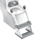 2 In 1 Potty Training Toilet Seat & Toddler Step Stool, Bottom Triangle Stability Toddler Toilet Seat, Adjustable Step & Seat Height Potty Seats (Grey) by TinyTreasures Baby Boutique