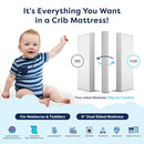 Moonlight Slumber Luxury Dreamer Crib Mattress - Dual-Sided, 2-Stage Baby and Toddler Mattress with Cool Memory Foam Layer and Breathable Mattress Cover - Hypoallergenic and Waterproof - 52"x27.5"x6" by TinyTreasures Baby Boutique