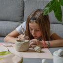 Sculpd - The Original Kids Pottery Kit, Air-Dry Clay Starter Kit for Kids Age 4 to 6, Air Dry Clay with 5 Colour Paint Set, Paintbrushes, Pottery Tools, Sponge and Step-by-Step Guide by TinyTreasures Baby Boutique