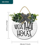 Funny Hanging Wall Sign for Front Door Home Kitchen Decor Rustic Wooden Round Sign Wall Decoration for Kitchen Dining Room Living Room Bedroom Outdoor by CozyNest Decor