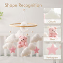 EERKEOD Baby Crib Mobile Bear Nursery Mobile for Boys Girls Teddy Velvet Mobile Nursery Decor for Infant Bedroom Hanging Baby Mobile for Bassinet Newborn Baby Gift（Pink Bear） by TinyTreasures Baby Boutique