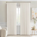 MIULEE Ivory Back Tab Blackout Curtains 72 Inches Long 2 Panels Set for Living Room Bedroom Privacy, Rod Pocket/Pinch Pleat Thermal Insulated Room Darkening Pleated Light Blocking Drapes by TinyTreasures Baby Boutique