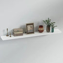 SAUMONIERES Floating Shelves 8 Inch Deep Solid Wood Wide Wall Shelf Set of 1 Wall Mounted for Bedroom Bathroom Living Room Kitchen, 55 Inch White by CozyNest Decor