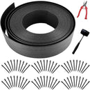 Landscape Edging Kit, Include 4 Inch High 120 Feet Length Terrace Board, 60 Durable Spikes, Edging Pruning Shear, Rubber Mallet Hammer, Black by GreenHaven Gardens