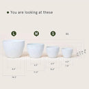 LA JOLIE MUSE 14.2/11.3/8.6 Inch Planters,Indoor/Outdoor White Planters Set of 3,Plant Container with Drain Holes,Flower Pots for Patio and Deck by GreenHaven Gardens