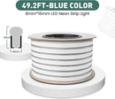 GZBtech Flexible LED Neon Rope Lights 50FT,AC 110-120V Waterproof Strip Light, 120 LEDs/M Cuttable Connectable Neon Lighting for Indoor Outdoor Home Decor/Commercial Building Use-Blue 15M by CozyNest Decor