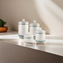 Young's Inc. 4 Pcs Set Casual Provincial Ceramic Canisters- Storage Container for Kitchen and Bathroom - Beautiful Home Decor Accent to Store Food, Coffee, Tea, and More - Green, White by CozyNest Decor
