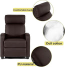 BestMassage | Recliner Chair | No Massage Function | Pu Brown | with Lumbar Support, Adjustable Push Back, Wide Armrests, Footrest & Padded Seat | Easy Assembly | for Living Room, Home Theatre by CozyNest Decor
