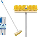Lola Products Deck Scrub Brush Broom, 9" x 3.5" Wide, Durable Bristles Remove Dirt, Grime, Grout, Leaves, Snow on Patios, Decks, Wet or Dry, 9 Count by CozyNest Decor