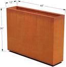 Corten Steel Planter Rectangle Outdoor Metal Garden Box Heavy Duty | Made in USA | Fully Assembled by GreenHaven Gardens
