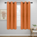 Easy-Going Blackout Curtains for Bedroom, Solid Thermal Insulated Grommet and Noise Reduction Window Drapes, Room Darkening Curtains for Living Room, 2 Panels(42x63 in, Orange) by CozyNest Decor