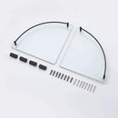 KES Bathroom Glass Corner Shelf Tempered Glass Shelf with Rail Wall Mount Corner Shelf SUS 304 Stainless Steel Matte Black 2 Pack, BGS2101A-BK-P2 by CozyNest Decor