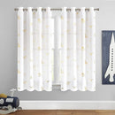 Vangao Kids Curtains White Drapes Dinosaur Curtains for Boys Kids Nursery Girls Room Golden Dino Foil Print Light Filtering Grommet Top Window Drapes 63 Inches Length 2 Panels by TinyTreasures Baby Boutique