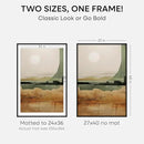 Homeforia Oak Wooden Poster Frame, 27x40, Black, Matted, Wall Mount, Modern Style, Set of 1 by CozyNest Decor